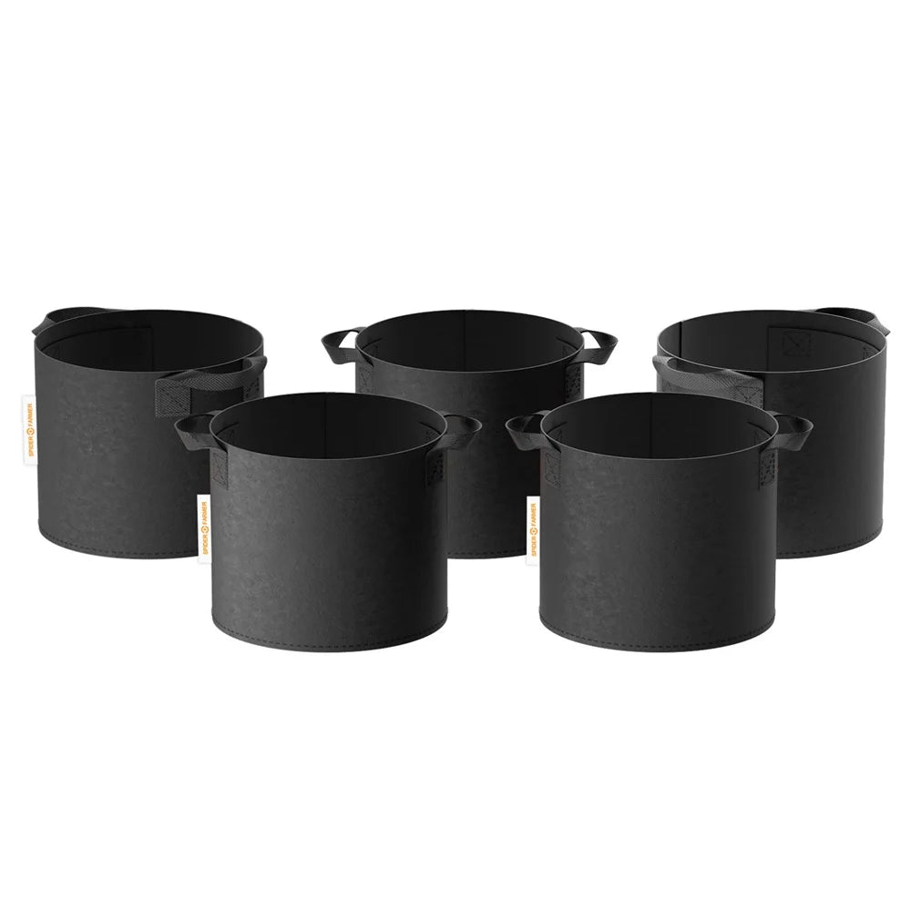 Spider Farmer 5 Gallon / 11 Gallon 5 Pack Grow Bags Garden Aeration Plant Fabric Handle Pots For Indoor Seedling Flower Home