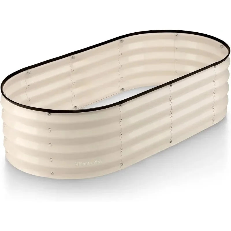 Galvanized Raised Garden Beds Outdoor // 4×2×1 ft Planter Raised Beds for Gardening, Vegetables, Flowers // Large Metal Gard