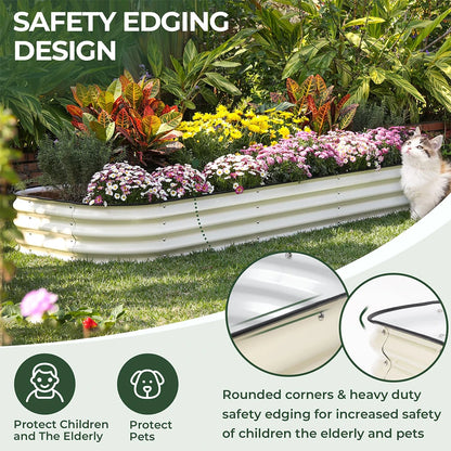 Metal Raised Garden Bed Durable Galvanized Cold Rolled Steel Planter Box  for Planting Outdoor Plants Vegetables