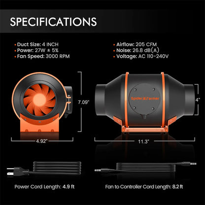 Spider Farmer SF1000 LED Grow Light+70x70x160CM Grow Tent Kits with Intelligent Carbon Filter For Indoor Plants Hydroponics