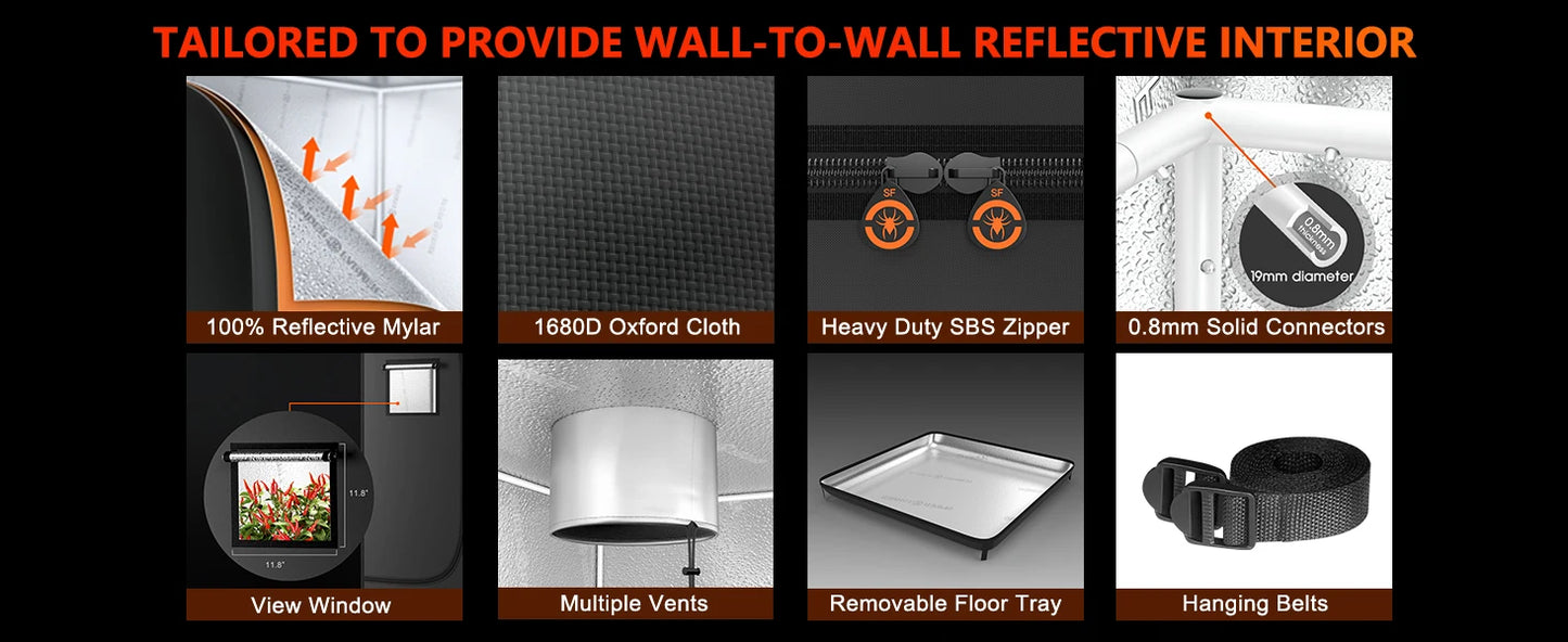 Spider Farmer G3000 LED Grow Light+90x90x180CM Grow Tent Kits with Carbon Filter For Indoor Plants Flowers Hydroponics