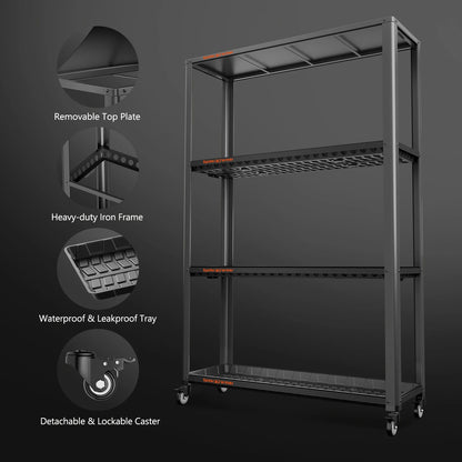 Spider Farmer SF600 Growshelves LED Grow Light 3-Layer W/Metal Plant Stand Trays for Indoor Veg Flower Plants Hydroponics