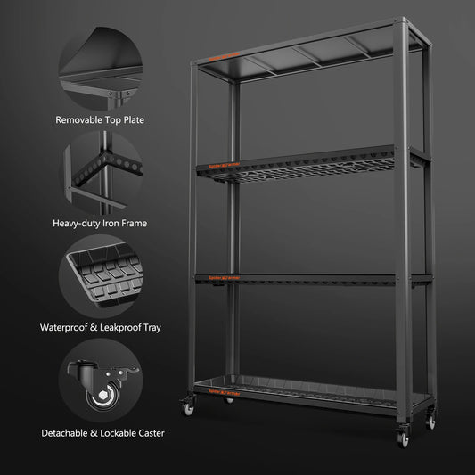 Spider Farmer SF600 Growshelves LED Grow Light 3-Layer W/Metal Plant Stand Trays for Indoor Veg Flower Plants Hydroponics